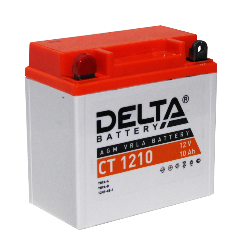 Battery ct. Аккумулятор Дельта ст1210. Аккумулятор Delta CT 1210. Delta Battery CT 1210 yb9a-a для мотоциклов. Аккумулятор Дельта 10а/ч.